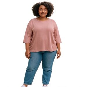 NWT Cable & Gauge Blush Button Back Sweater - Size 1X